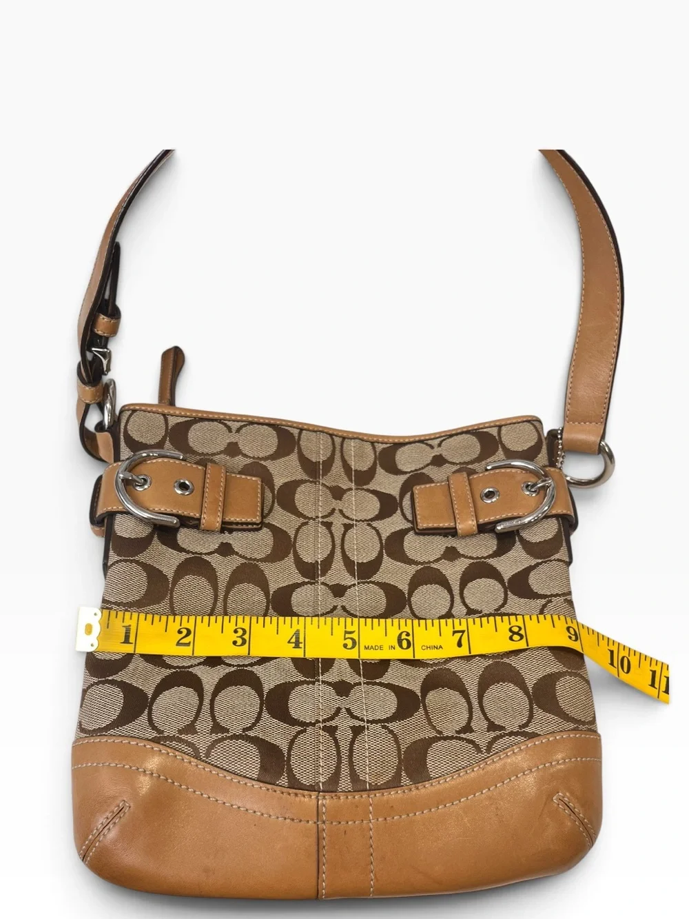 Coach Vintage 2005 Soho Signature Jacquard Shoulder Bag 3577 Brown Hobo